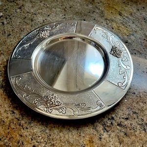Hazorfim Israel Sterling Silver Flowers Plate or Tray- Contemporary - beautiful!